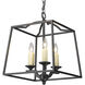 Athena 3 Light 15 inch Natural Black Pendant Ceiling Light